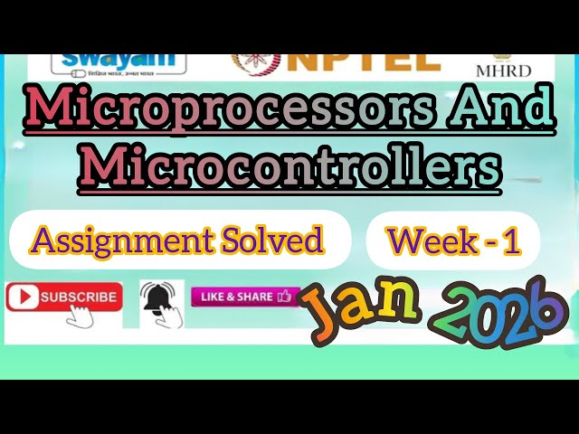 Microprocessors And Microcontrollers Week 1 Assignment Solution#NPTELASSIGNMENTS#Jan2026#microprocer