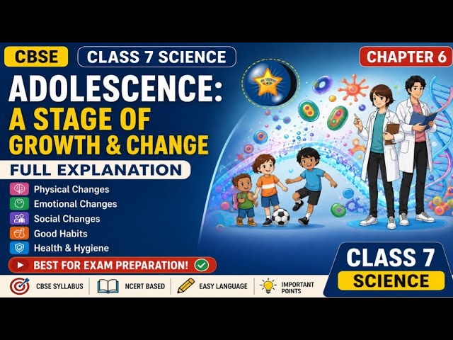 CBSE Class 7 Science Chapter 6 | Adolescence: A Stage of Growth and Change | Explanation NCERT 2026