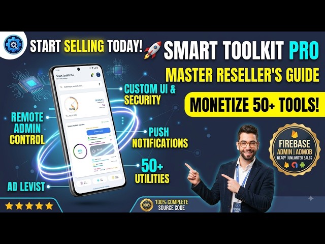 50+ Android Utility Apps in ONE | Remote Admin Panel & AdMob Setup
