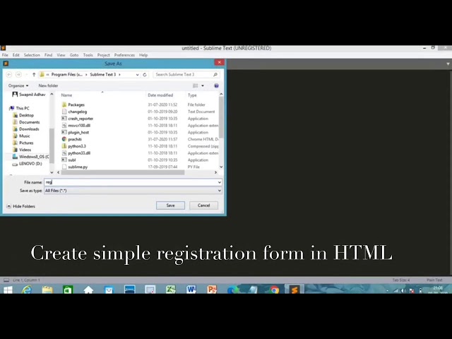 Simple Registration Form (HTML and CSS ) | Form Validation  using Javascript