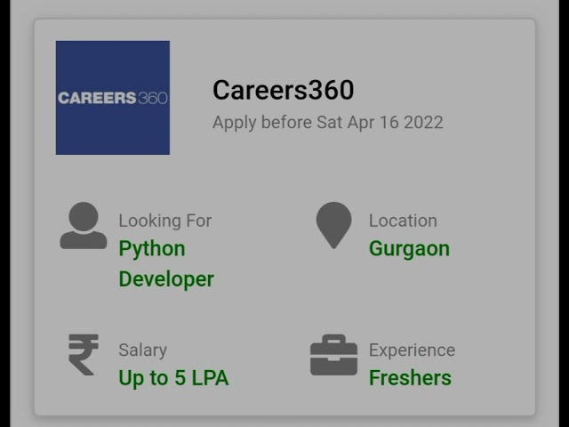 fresher python developer job interested candidate can apply link is in description below.