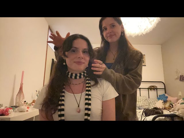 ASMR hair and face relaxation! 🖤🤍