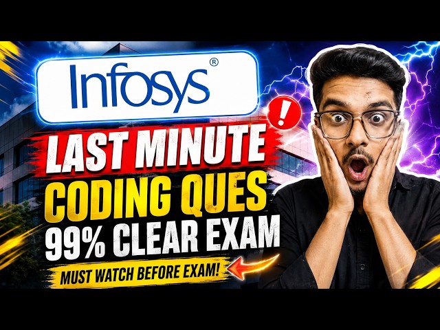 Infosys SP & DSE Last Minute Coding Questions | Must Watch Before Exam