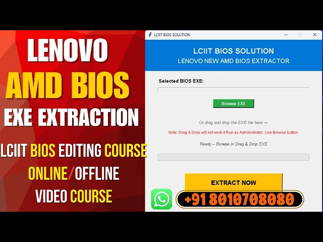 Lenovo AMD EXE BIOS Extractor | AMD BIOS Extraction Step by Step | LCIIT BIOS Editing Course