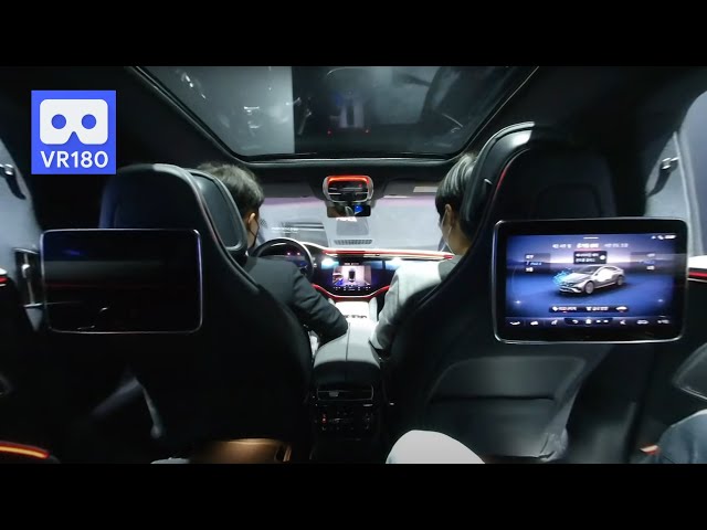 3D 180VR 4K Ride a EQS Benz Mercedes EQS 450+ Elctric Car 😜😜 VR Dream Car