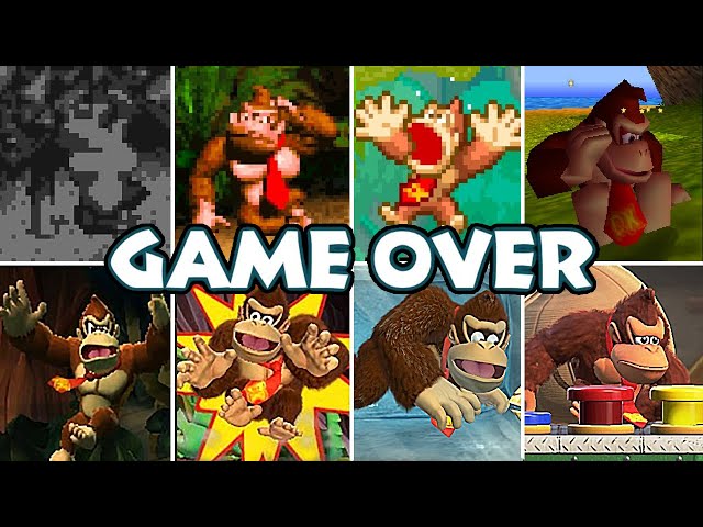 Evolution Of Donkey Kong Death Animation & Game Over Screens (1994-2024)