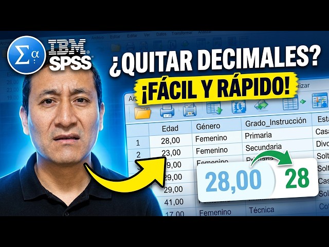 How to REMOVE DECIMALS in IBM SPSS | Quick and Easy 📊 #4