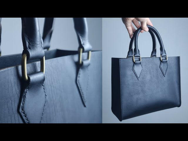 Making a HANDMADE Leather Handbag | FREE PATTERN | Luxury Leather Bag | DIY Leather Craft