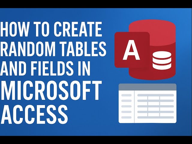 Python Vs Microsoft access || How to integrate Microsoft Access with python || Creating Random files