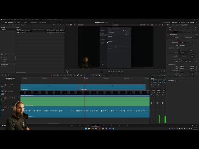 Editing with DaVinci Resolve and using Remotion with AI to create graphics.