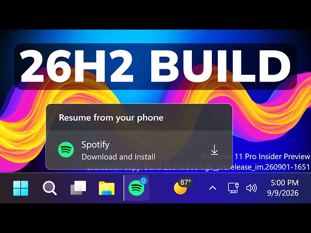 New Windows 11 26H2 Build 26340.9354 – New Taskbar Features, New Settings and Fixes (Experimental)