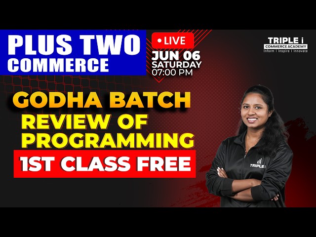 Plus Two Computer Application | Review of Programming | Chapter 1 | Triple i
