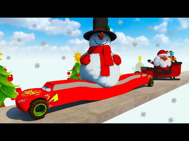 Challenge Long Cars vs Santa Claus in Teardown