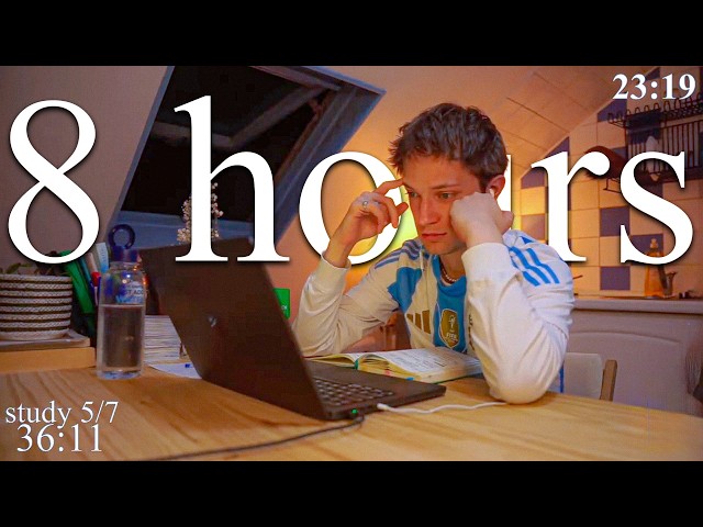LIVE | 8-HOUR study with me in Paris📚⛈️ rain sounds & pomodoro timer 60 & 10