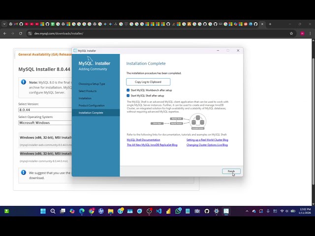 Download and install MySQL in 2026 in Windows 11 Short video