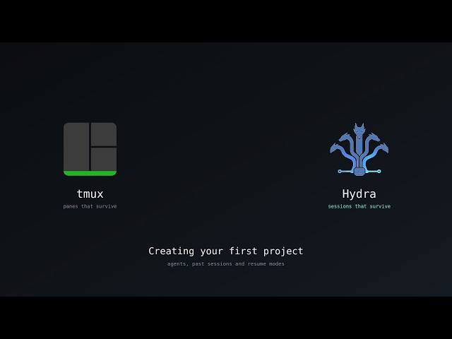 tmux keeps panes. Hydra keeps sessions.
