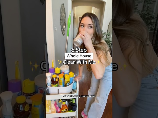 WHOLE HOUSE Clean With Me✨in 6 easy steps