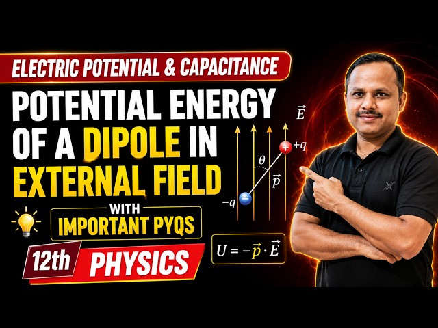 Potential Energy of a Dipole in External Electric Field | Class 12 Physics | NEET & JEE