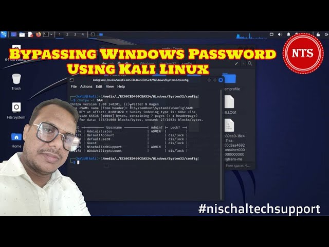 Bypassing Windows Password Using Kali Linux | Reset Windows Passwords with Kali Linux | Kali Linux