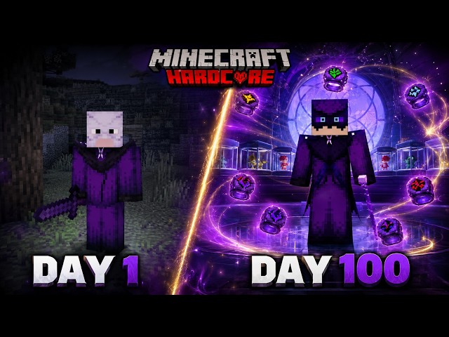 I Survived 100 Days as MONARCH in Hardcore Minecraft
