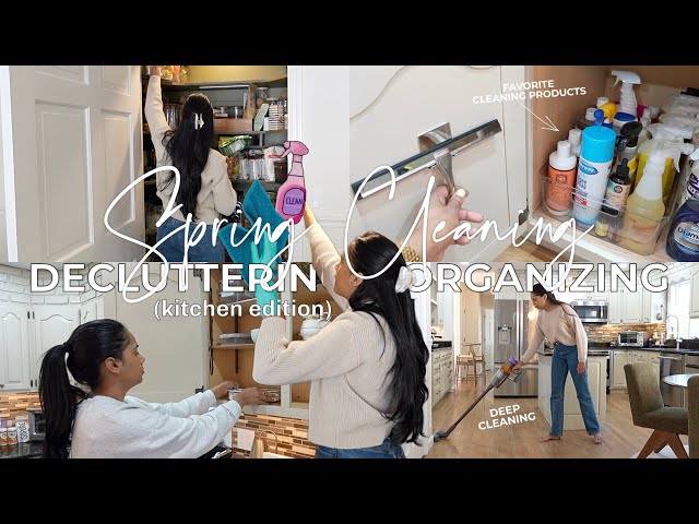 Spring Cleaning My Entire Kitchen 🫧 Decluttering, Organizing & Deep Cleaning Motivation