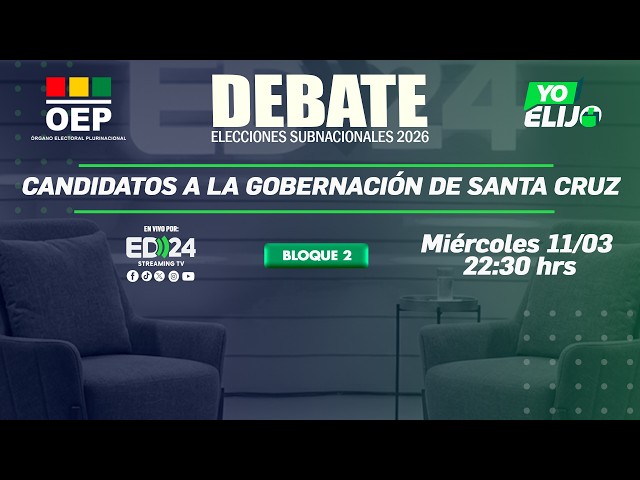 #ED24LIVE | Debate of candidates for Mayor of Santa Cruz