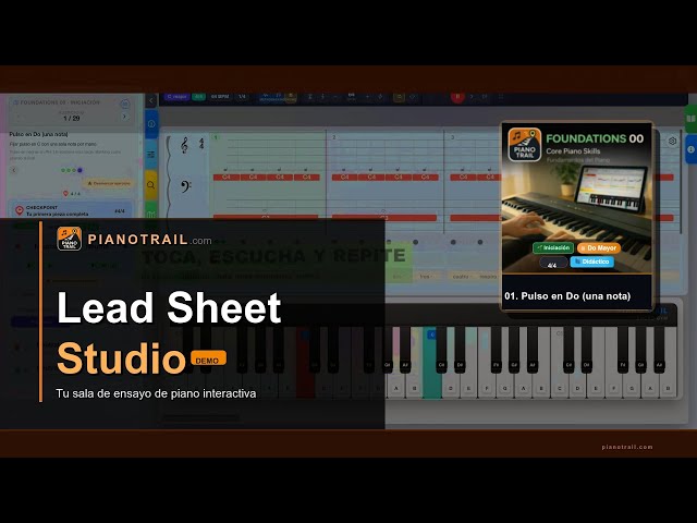 Así practica piano un adulto moderno: PianoTrail LeadSheet Studio 🎹