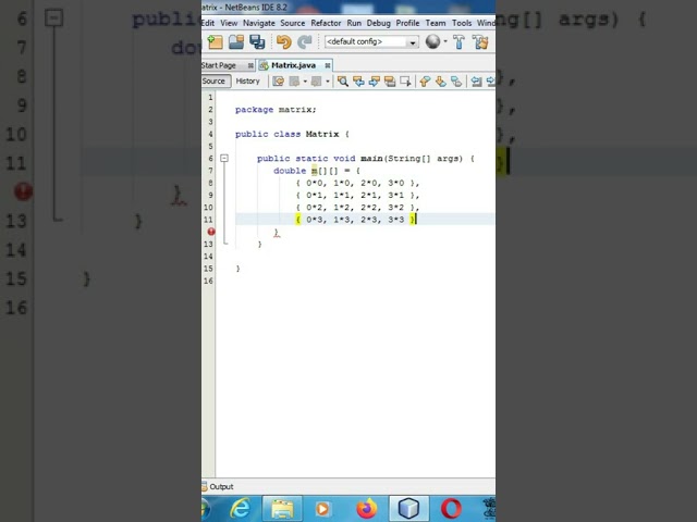Multidimensional Arrays Matrix in Java #shorts