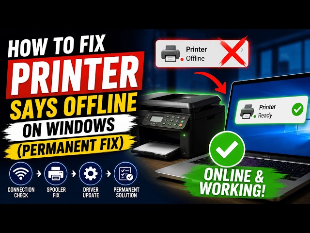 How to Fix Printer Says Offline on Windows (Permanent Fix)