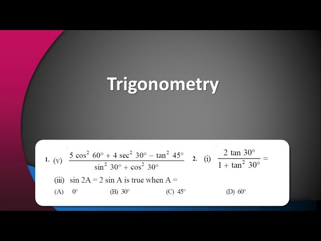 Trigonometric Ratios of Special angles | Ex 8.2 Qs  | Class 10th [Hindi]