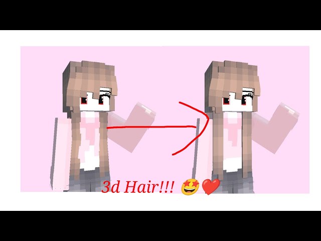 Tutorial!!! 🤩❤ 3d Hair! ❤👍 #minecraft #prisma3d #tutorial 