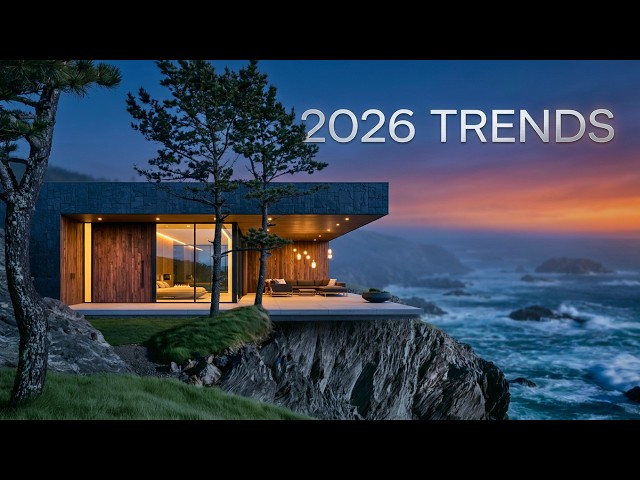 Inside a Modern Dark Slate Cliff Residence | Interior Design Trends 2026