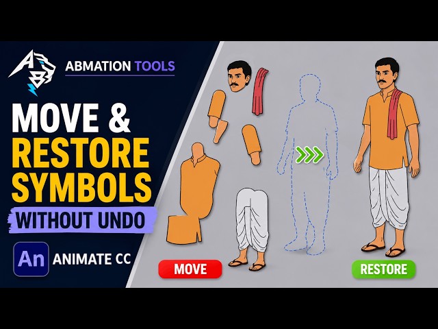 Save & Restore Symbols Without Undo in Animate CC [Hindi] | Abmation Tools