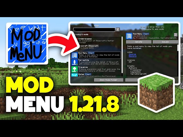 How to Download & Install Mod Menu 1.21.8 for Minecraft - Manage Mods