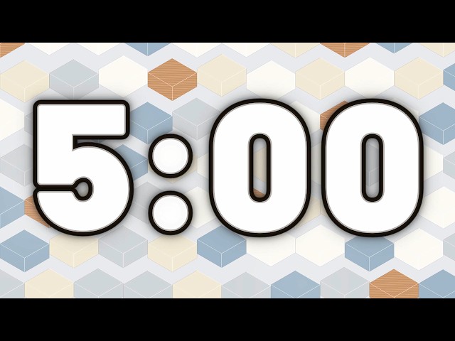 5 Minute Countdown Timer with Sound | 3D Geometric Timer for Classroom #fyp #viral #trending #foryou