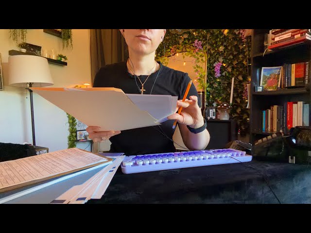 ASMR Job Staffing Agency (typing, writing, paper shuffling)