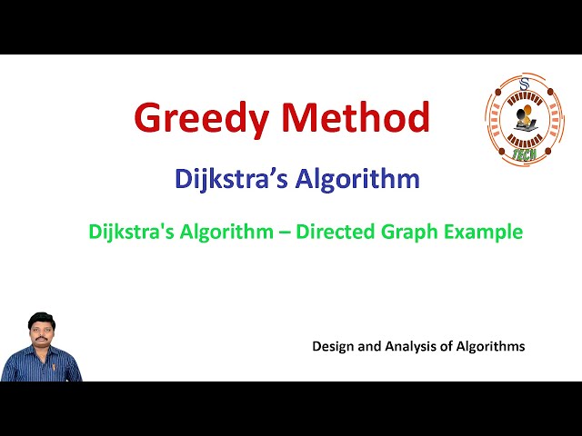 Dijkstra's Algorithm – Directed Graph Example || Greedy Method || DSA || DAA