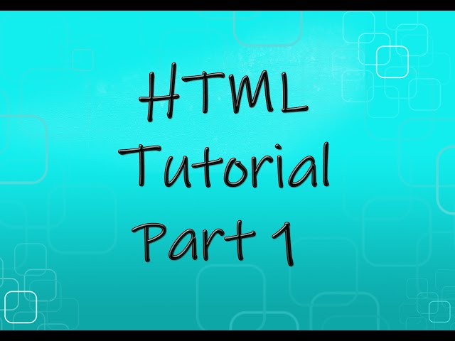 HTML Tutorial for Beginner - Part 1(Tagalog)
