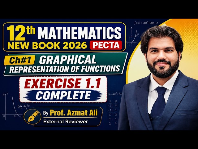 1. 12th Class Maths New Book 2026 | Exercise 1.1 | Parabola Graph by Factorization | PECTA