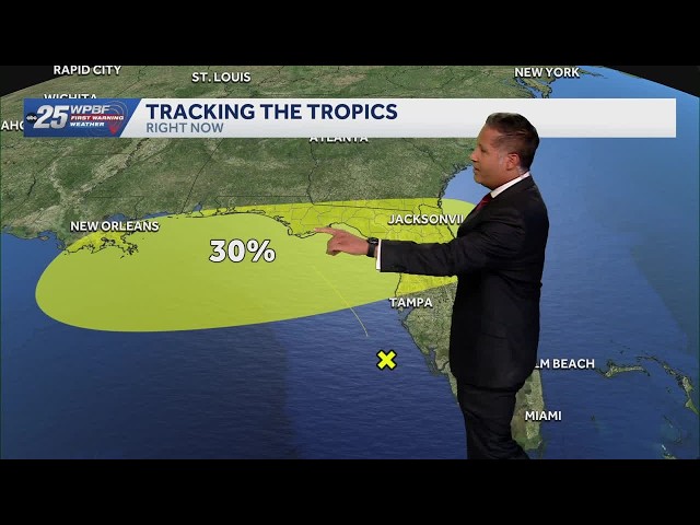 Disturbance near Florida has a 30% chance of developing, NHC says