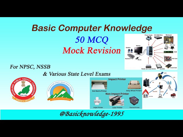 Basic Computer Knowledge // 50 MCQs Mock Revision // NPSC & NSSB