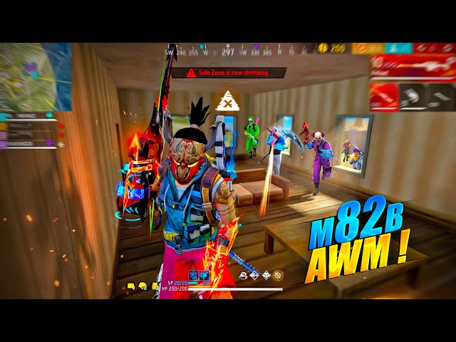 INSANE SNIPER SOLO VS SQUAD FREEFIRE VIDEO 🤯M82B + AWM 23 KILLS TOTAL - GARENA FREE FIRE | PK GAMERS