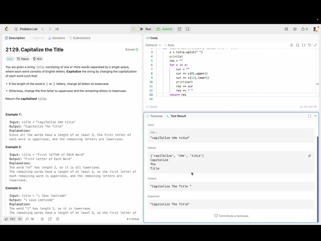 Capitalize The Title
