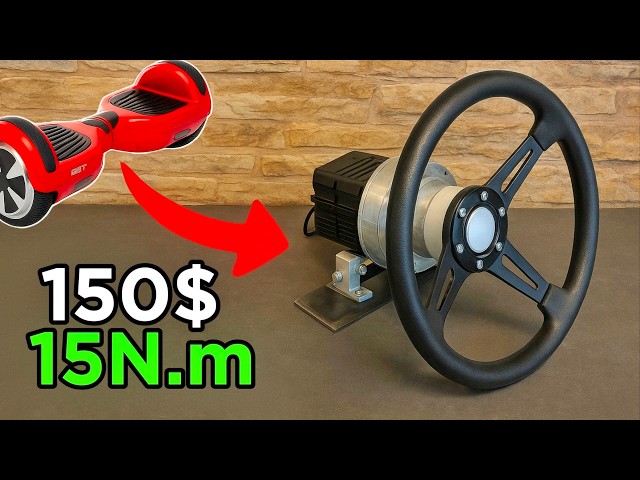 Building my own 15NM FFB direct drive steering wheel from an old hoverboard
