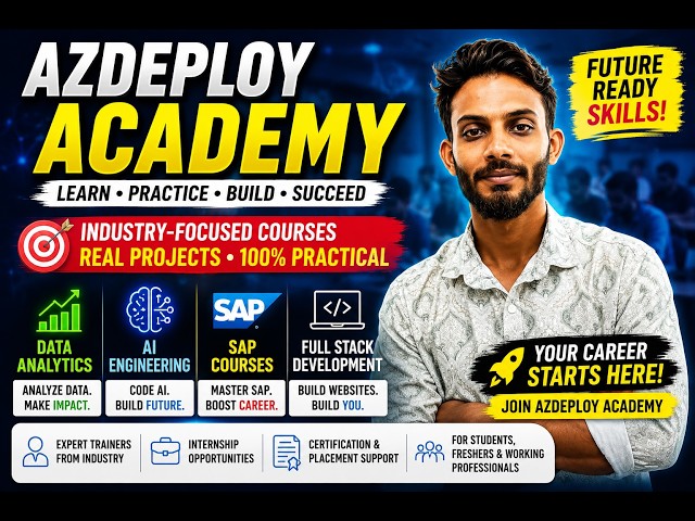 Data Analytics & AI Engineering Course | Build Your Future with AI & Data | AZDeploy Academy