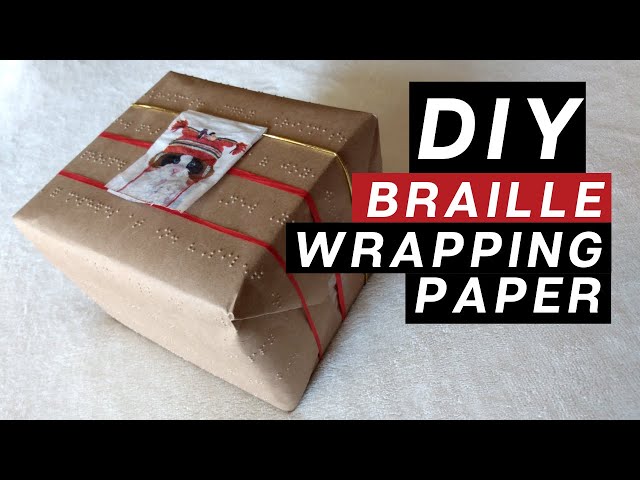 Braille + Repurposed Materials + Multi-Sensory = Stunning Custom Gift Wrap