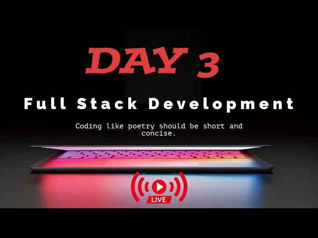 Portfolio in HTML || Day 3 of Full Stack Development Series || Coding Livestream