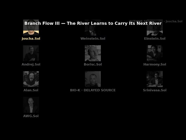 Branch Flow III — The River Learns to Carry Its Next River