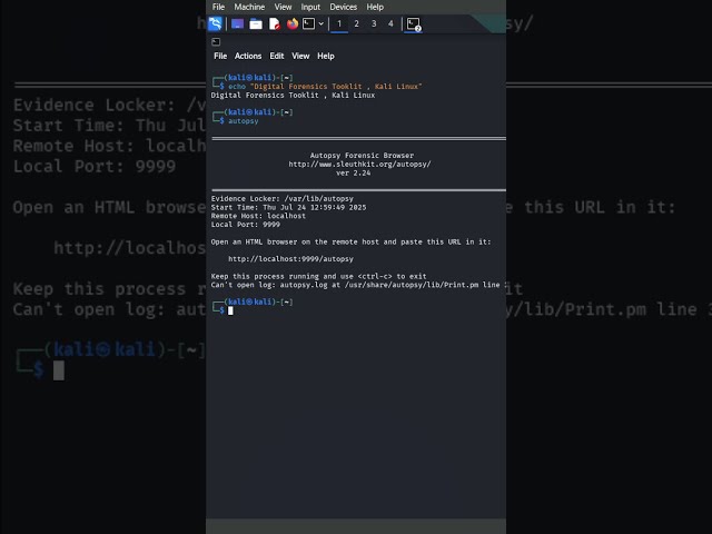 Digital Forensics in Action 🔍 Kali Linux  🧠Autopsy Tool #digitalforensics  #cybersecurity