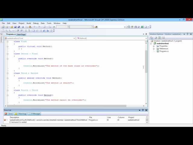 How to Use Sealed Classes and Methods in C#